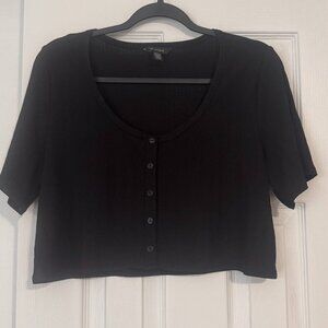 Cute Short Sleeve Crop Top